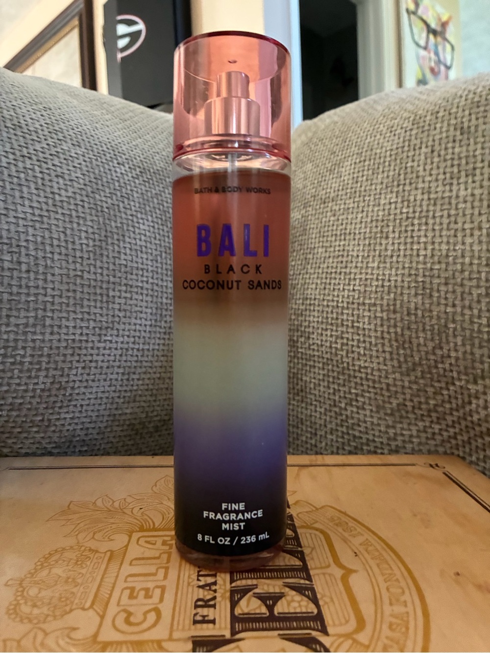 Bath & Body Works Bali Black Coconut Sands Gradient Purple Blue Mist Bottle